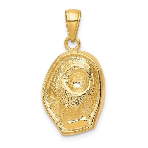 14k Yellow Gold Baseball Glove and Ball Pendant